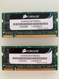 SO-DDR2 4 GB PC800 MHZ KIT (2X2) (VS4GSDSKIT800D2)