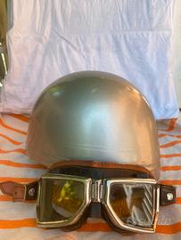 Casco moto d’epoca Cromwell + occhiali Climax t.58