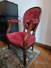 Coppia poltroncine classiche rosse