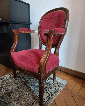 Coppia poltroncine classiche rosse