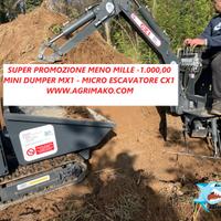 Miniescavatore e minidumper