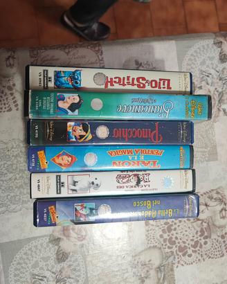 6 VHS cartoni animati Walt disney