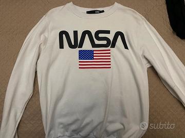Felpa NASA LIVE bianca tg M
