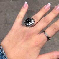 ANELLO ARGENTO E ONICE