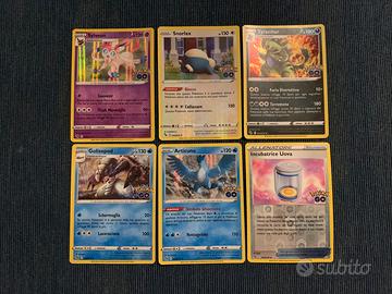 Lotto carte Pokémon go holo rare