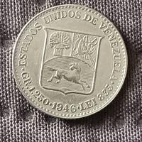 moneta 25 centesimi 1946 di bolivar argento 