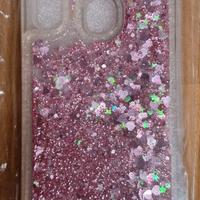 custodia cover samsung A40 silicone glitter