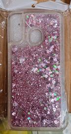custodia cover samsung A40 silicone glitter