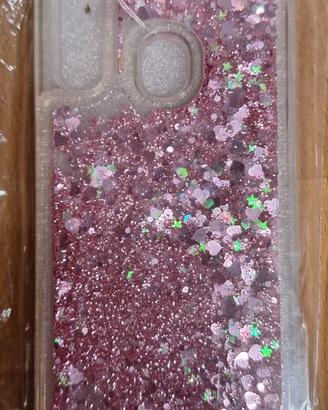 custodia cover samsung A40 silicone glitter