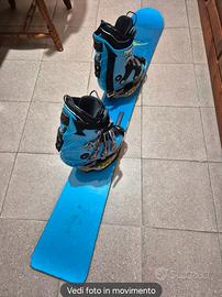 Snowboard hard burton con attacchi