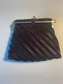 Borsa Vintage ~ Camoscio e pelle di serpente
