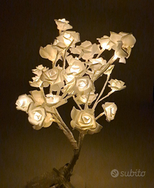LAMPADA ALBERO BIANCO 45cm *FIORI DI ROSE_32 LED