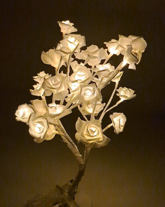LAMPADA ALBERO BIANCO 45cm *FIORI DI ROSE_32 LED