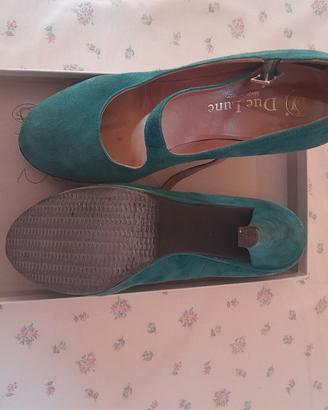 scarpe verdi con tacco 