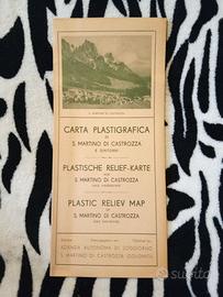 carta plastigrafica di s.martino di castrozza 1939