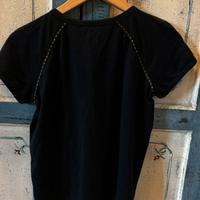 T-shirt FENDI vintage con impunture in vera pelle