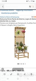 Fioriera OutSunny in legno di abete