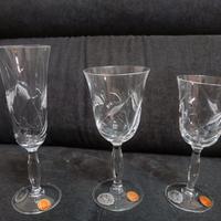 set bicchieri di cristallo 