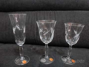 set bicchieri di cristallo 