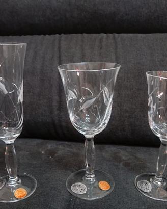 set bicchieri di cristallo 