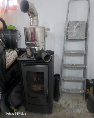 Stufa pellet 6kw completa