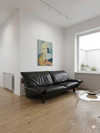 Divano elegante in pelle