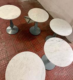 5 tavolini base in marmo
