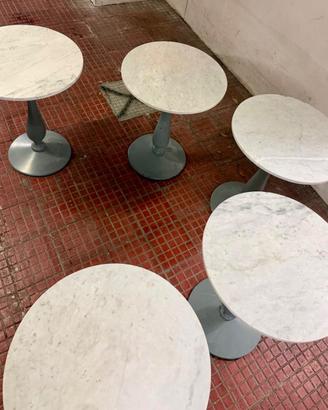 5 tavolini base in marmo