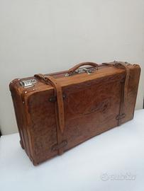 Valigia per auto d'epoca vera pelle vintage