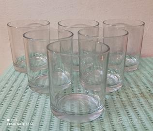SET 6 Bicchieri  Vetro cristallo rinforzato  NUOVI