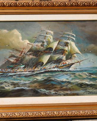 Quadro Herman Conrad – Battaglia navale 70x50