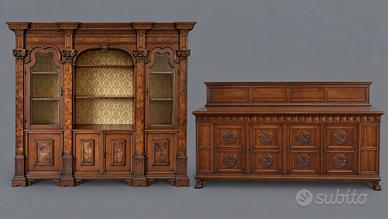 credenza libreria vintage