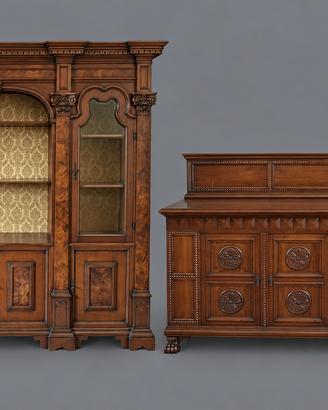 credenza libreria vintage
