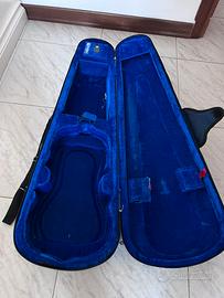 Custodia rigida per violino sagomata (blu e viola)