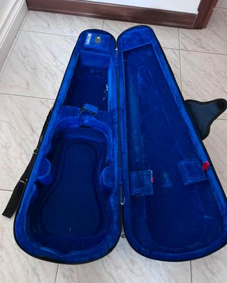 Custodia rigida per violino sagomata (blu e viola)