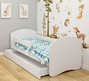 Letto contenitore singolo con materasso