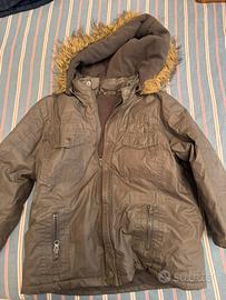 Giacca pelle grigio scuro tg. 4 anni bimbo