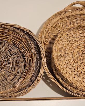 vari cesti in vimini