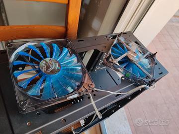 2 ventole aerocool shark 140mm led blu