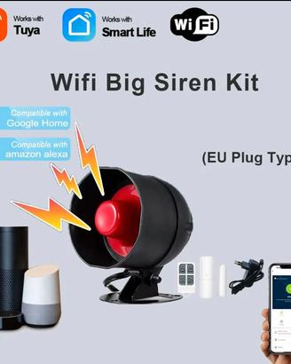 ANTIFURTO SENZA FILI e WIFI TUYA  SIRENA/CENTRALI