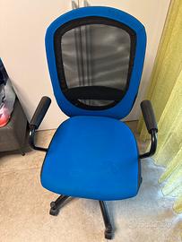 Sedia da ufficio colore blu