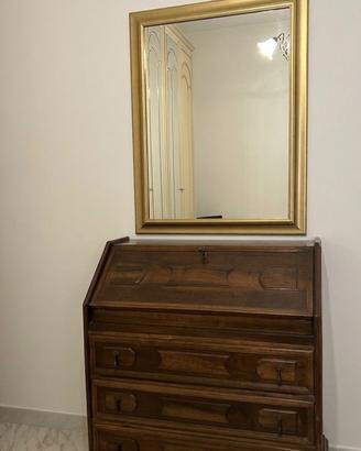 Scrittoio /cassettiera in stile classico, noce