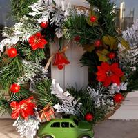Ghirlanda natalizia con fiat 500