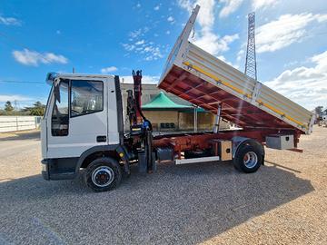 Iveco Eurocargo 75e12 Ribaltabile + Gru Hmf 4 sfil