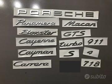 Scritte Porsche tutti i modelli e versioni