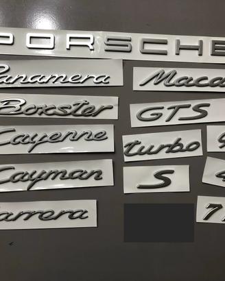 Scritte Porsche tutti i modelli e versioni