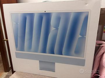 Apple iMac24”,chip M4,8CPU 8GPU,16gb 256GB blu