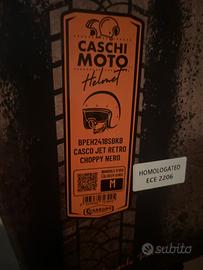 Casco Jet Retro Nero