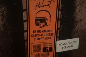 2 X Casco Jet Retro Nero