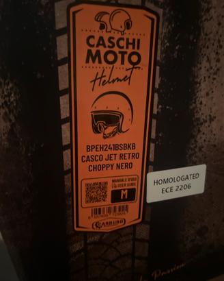 Casco Jet Retro Nero